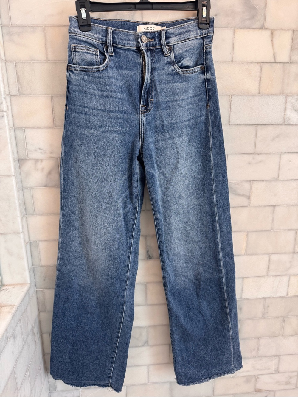 Hidden High-Rise Wide Leg Mom or Dad Blue Jeans